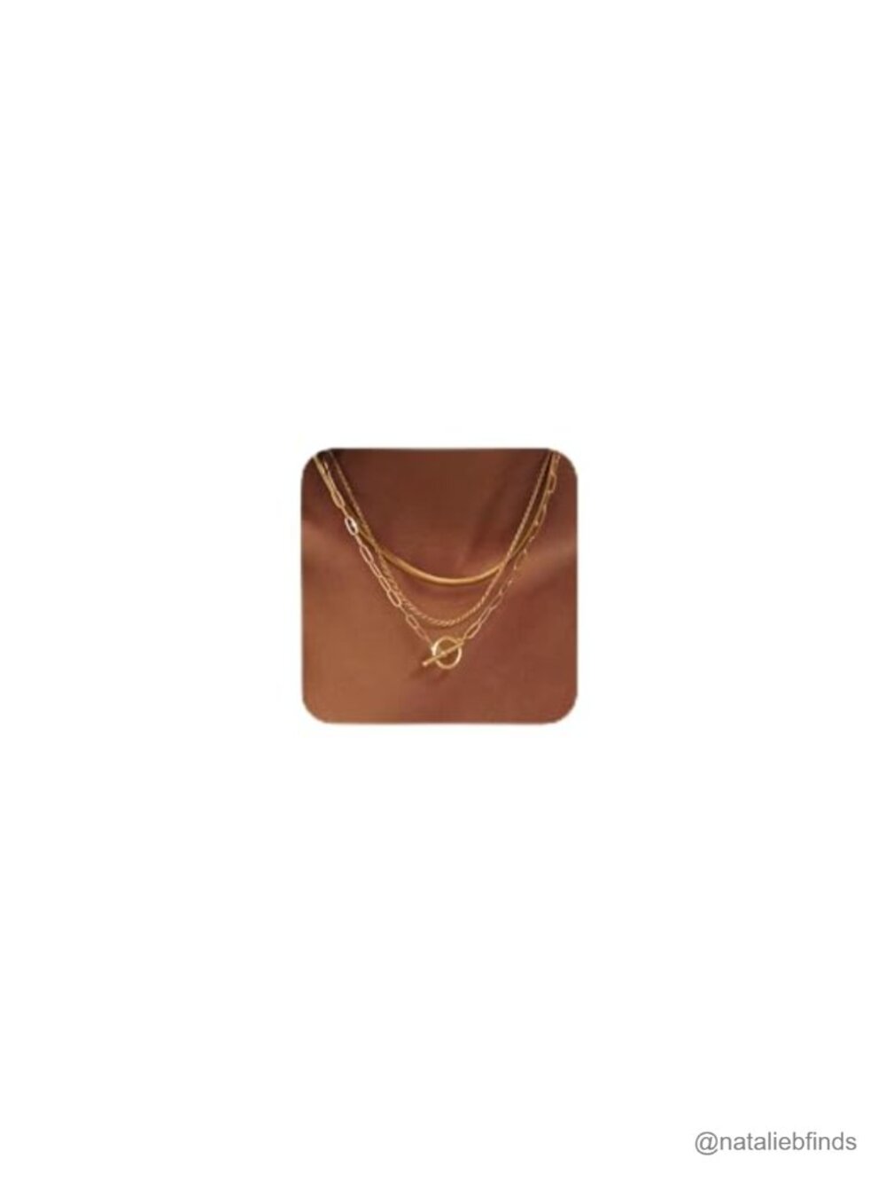 14K Gold Plated 3 Piece Layered Toggle Necklace Set for Women